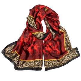 Bestshe Womens Silk Like Large Scarf Floral Satin Long Neck Scarf Lightweight Shawl Wrap with Gift Packed