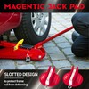 DEDC Universal Aluminum Grooved Magnetic Jack Pad Red 1 Pc,