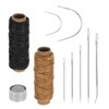 Giantree Leather Yarn Leather Needle, 2 Roll Wax Thread with