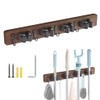 Mop Broom Holder Wall Mount, Wood Broom Mop Hanger, Wall