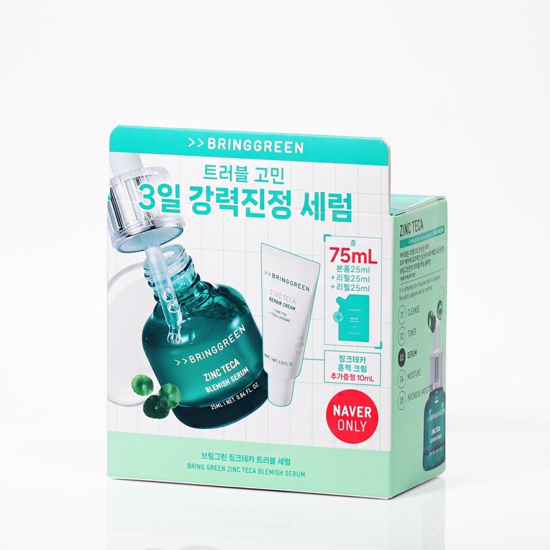 브링그린 징크테카 트러블세럼 75ml + 징크테카 흔적크림 10ml Bring Green