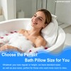 Extra Thick Petal-Shaped Bath Pillow for Head, Neck and Backrest,