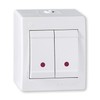 ALING-CONEL Surface-Mounted Series Switch with Glow Lamp (Rocker Switch) 10AX/250V~/IP