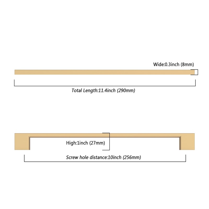 KNOKLOCK 10 Pack 10 Inch(256mm) Kitchen Cabinet Handles Champagne Bronze