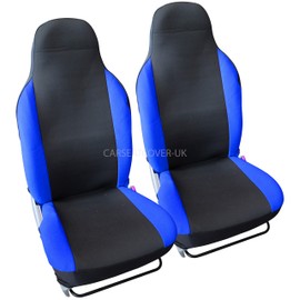 Carseatcover-UK Luxury Black & Blue Car Seat Covers Protectors - 2 x Fronts
