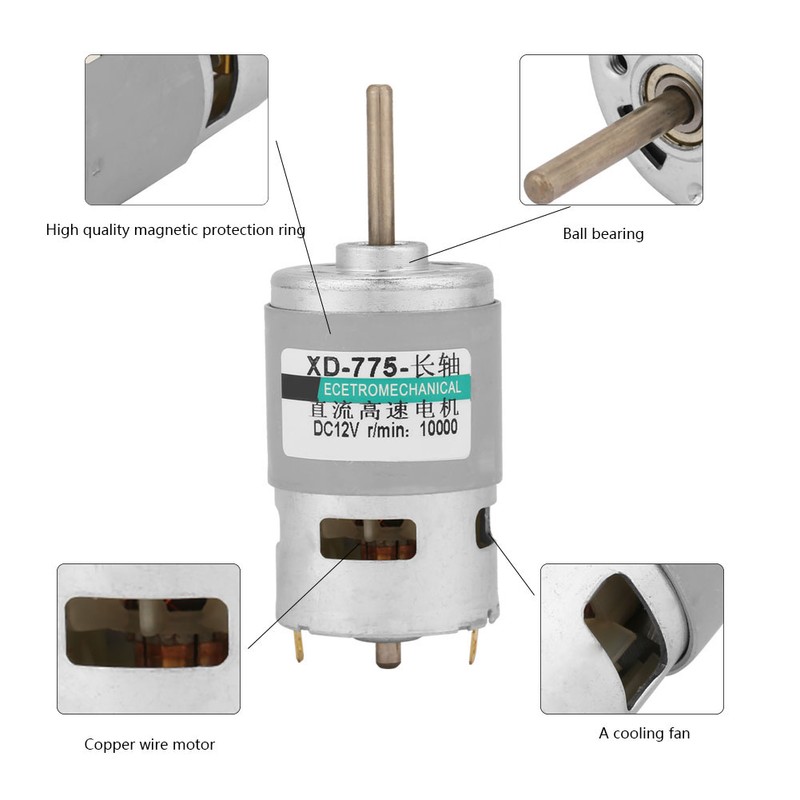 775 Motor High Speed 80w High Power Torque Extension Shaft