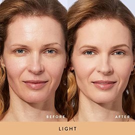LAURA GELLER NEW YORK Award-Winning Baked Balance-n-Brighten - Polvo base iluminadora para corrección de color, cobertura ligera a media - Acabado natural demi-mate, Claro