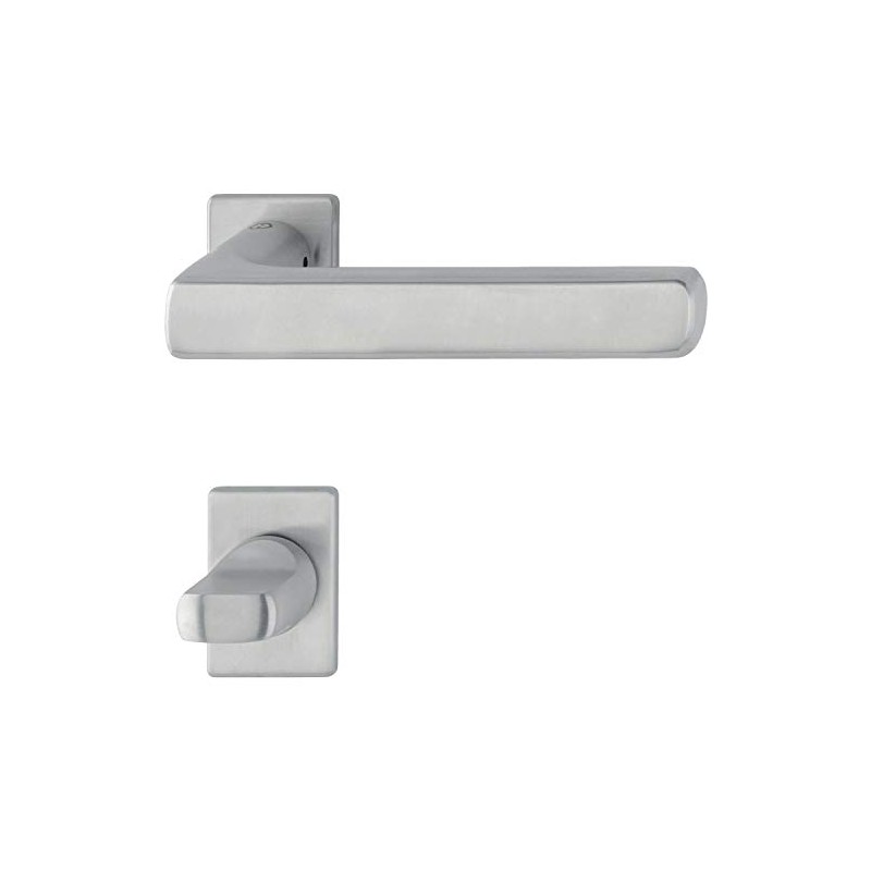 Hoppe Dallas Door Handle Set on Mini Rosette WC Door