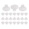 sourcing map 24pcs Flanged Sleeve Bearings Plastic Bushings ID 4mm