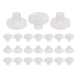 sourcing map 24pcs Flanged Sleeve Bearings Plastic Bushings ID 4mm x OD 6.1mm x Length 8.6mm Nylon Bushings, White