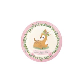 Little Deer First Birthday Paper Plates, 8 ct
