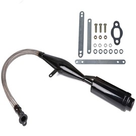 For Black Viper Flexible Muffler Exhaust Pipe For 80cc Bike Engine Motor