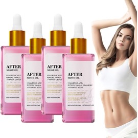 Aceite para después del afeitado con sabor a fresa y vainilla para mujeres, aceite de afeitado para mujeres, previene los pelos encarnados y la sequedad (4)