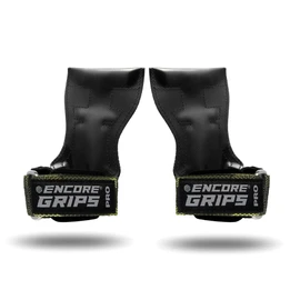 Encore Grips® Lifting Straps for Strength Training, Fitness, Bodybuilding, Weightlifting, Weight Sports, Lifting, with Wrist Hand Brace, Weights Training Gloves, Grips Gym Equipment (Green Camouflage,