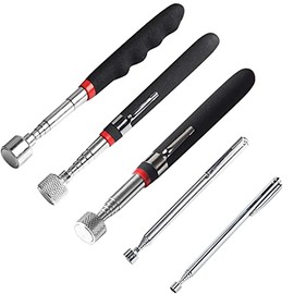 NEPAK 5 PCS Magnetic Telescopic Pick-up Tool,Magnetic Sticker Gadget, Durable Telescopic Magnetic Collector with Pocket Clip (1.5LB 3LB 10LB 15LB 20LB)