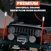 30" Length - Reflective, Universal, Unbreakable Orange Snow Plow Guide