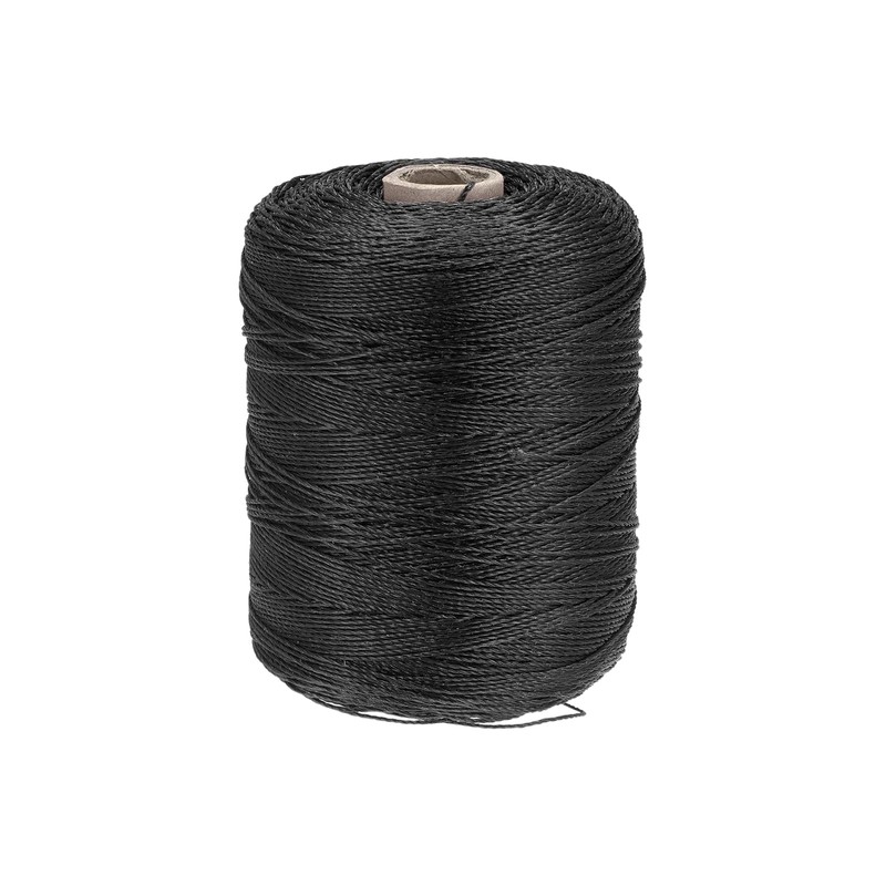 sourcing map Twisted Mason Line Nylon Twine String Cord Black