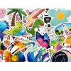 Car Stickers 100 Colorful Holographic & Reflective Sticker Pack Shiny