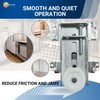 Easy Fix Hardware Steel-Framed Mirror Bottom Closet Door Roller Assembly