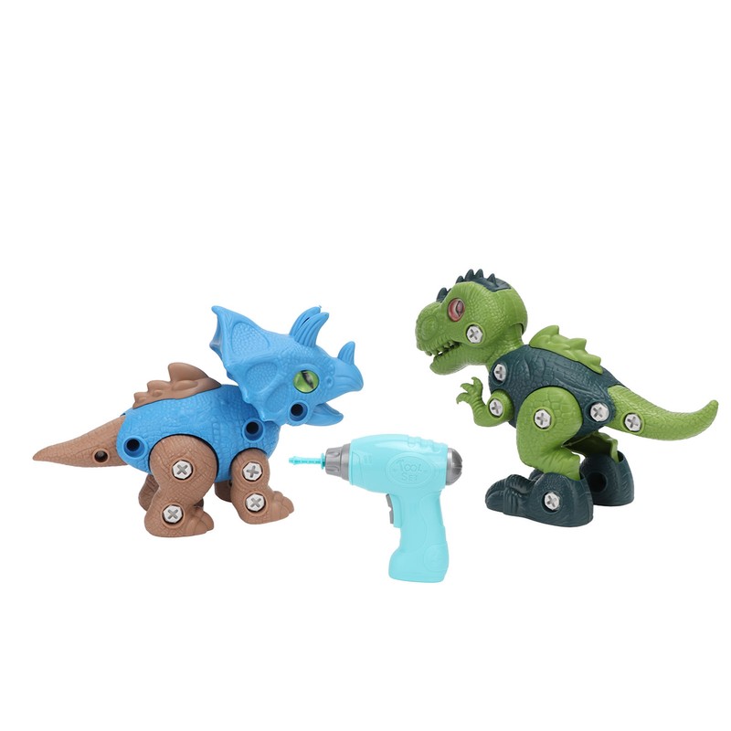 2 Sets Dinosaur Assemble Toy Develop Hand On Ability Educational