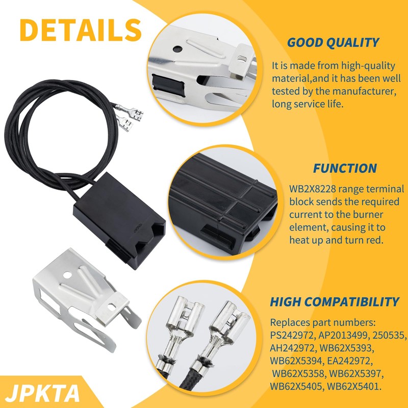 2 Pack WB2X8228 Element Receptacle and Wire Kit by JPKTA