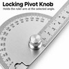 180° Angle Finder for Woodworking – 14cm Adjustable Protractor Ruler