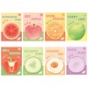 TOTUUYO 8 Style Fruit Shaped Cute Sticky Notes Watercolor Vegetable