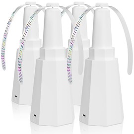 4-Pack Rechargeable Fly Fans for Tables Up to 10-Hour Working Time, Indoor Outdoor Mute Food Fans to Keep Flies Away, Retractable Table Fans with Hook for Home Restaurant Party Picnic Patio, Black