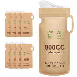 koliprnt TWee Pee Bag 800 ml Pack of 8, Emergency Toilet for Car, Travel Toilet with Handle, Super Absorbent Disposable Urine Bags for On The Go, Camping, Travel, Car Travel, Outdoor