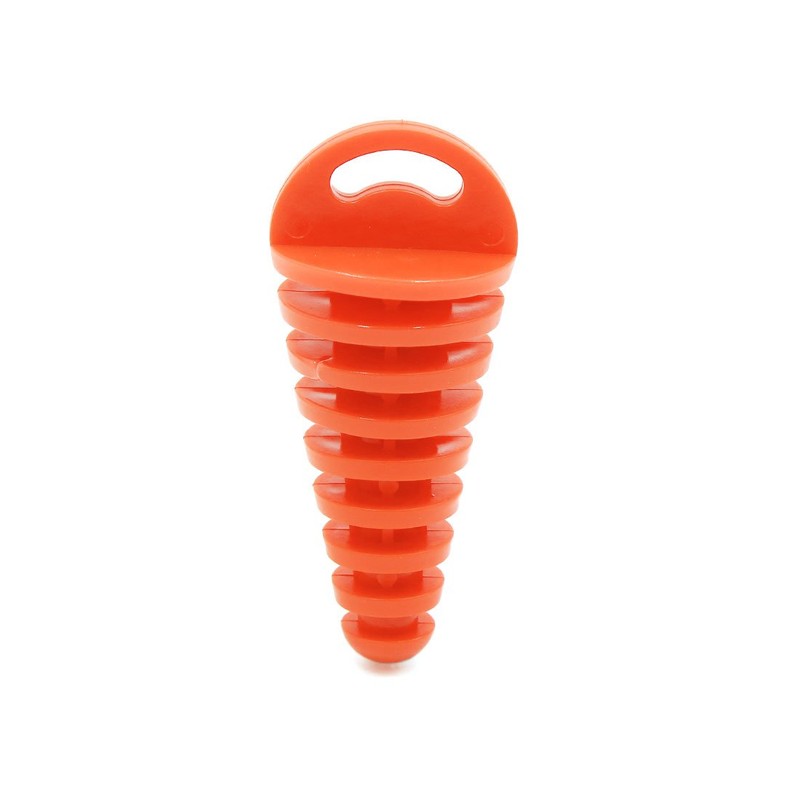 sourcing map Orange Motorcycle Exhaust Tube Pipe Plug Muffler Rubber