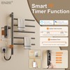 ENZE Smart Rotating Heated Towel Rack for Bathroom, Wall-Mounted Electric