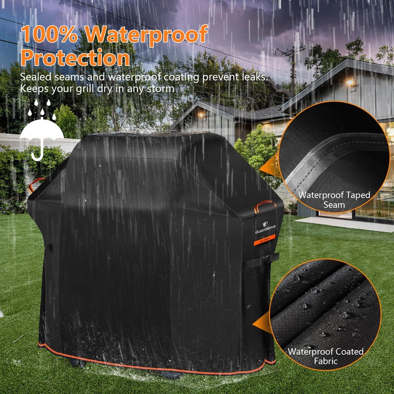 [Upgraded 1000D Heavy Duty Fabric] 58 inch Grill Cover for