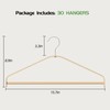 Bamboo Wood Hangers (Bamboo, 30 PCS)