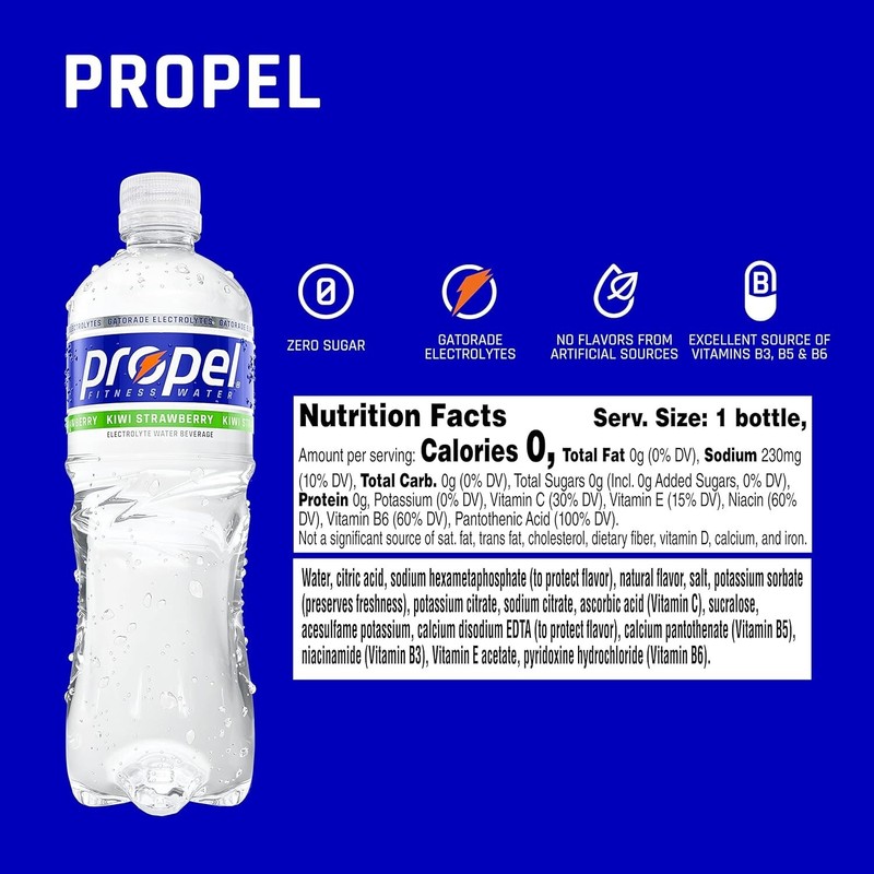 Propel, Kiwi Strawberry, Zero Calorie Sports Drinking Water wit h