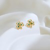 MUYAN St Patricks Day Shamrock Earrings for Women Gold Plated