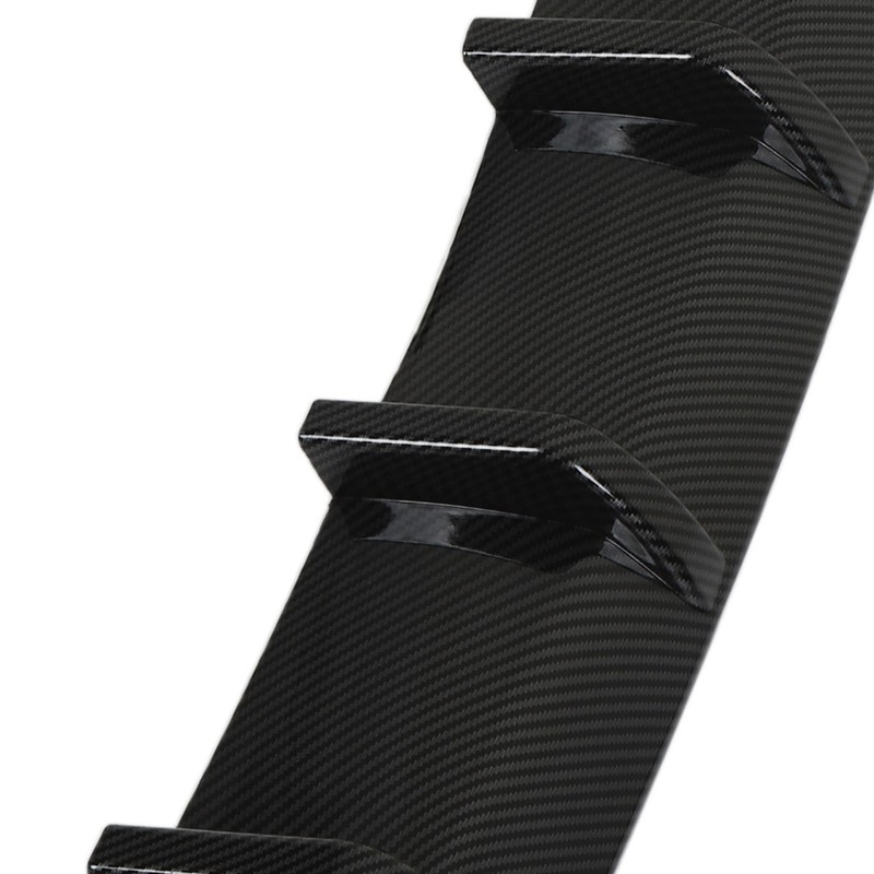 93cm Rear Bumper Diffuser Carbon Fiber Pattern Sporty Style Shark