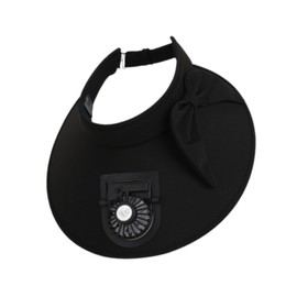 SM SunniMix Cooling Fan Hat Casual Wide Brim Sun Protection for Outdoor Picnic Men and Women, Black