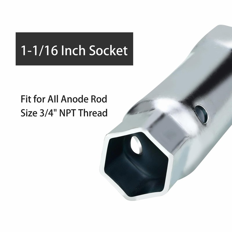 hiSpkNix Water Heater Wrench - 1-1/2" & 1-1/16" Dual Hex