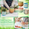 Zubebe 12 Pcs Paint Your Own Ceramic Pots Bulk Unfinished