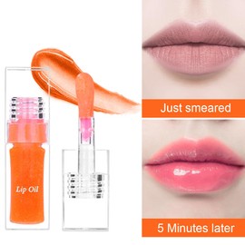 LOPHE 3 Pcs Lip Gloss Set, Magic Color-changing Lip Oil, Hydrating Plumping Lip Oil, Colour Changing Glitter Lip Gloss, Long Lasting Moisturizing Non-sticky,Fruit Flavoured Lip Oil, High Shine, 7ml