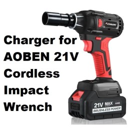 coming data ac adapter battery Charger for  AOBEN 21V Cordless Impact Wrench drill tool