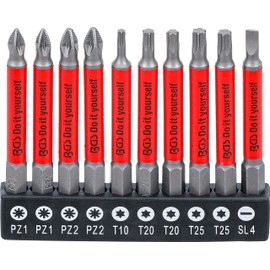 BGS Diy 4831 | Non-Slip Bit Set | Magnetic | 70 mm | 10 Pieces