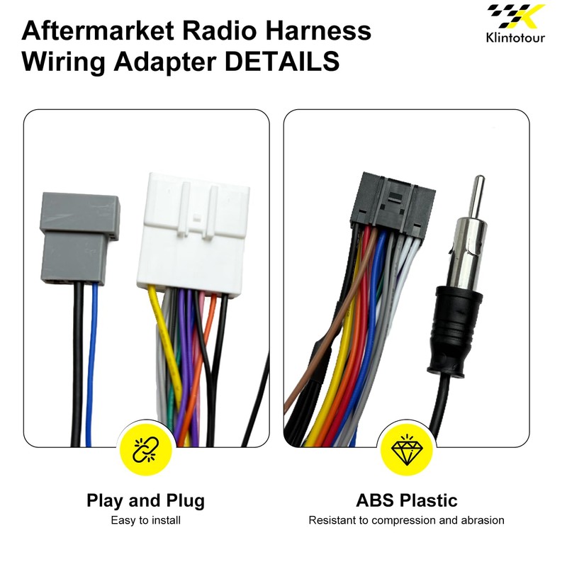 Aftermarket Radio Wiring Adapter Compatible with Nissan 2007-2013/Subaru 2008-2013, 16Pin