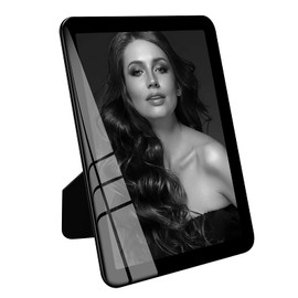 ASEEWO black 5x7 photo frame, picture frames glass, hanging picture frames, Matted for wall and tabletop Decor (5X7, black)