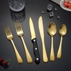 KOOMADE Silverware Sets with Steak Knife - 24 PC Stainless