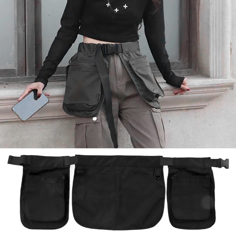 Waist Apron Bag Multi Pocket Waist Belt Bag Fashionable Zipper