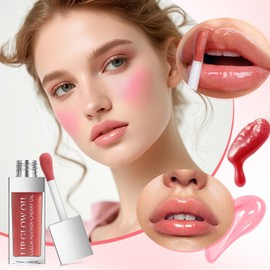 3 Colores Fat Oil Lip Drip Gloss Sets, Brillos Labiales Hidratante y Voluminizador, No Pegajosa, Duradera e Hidratante, Fórmula pura y natural, Kit de Maquillaje, Regalos para Mujer (SET-B)