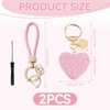 Lpolkvemelh Heart Keyring, Car Key Ring for Women with 1