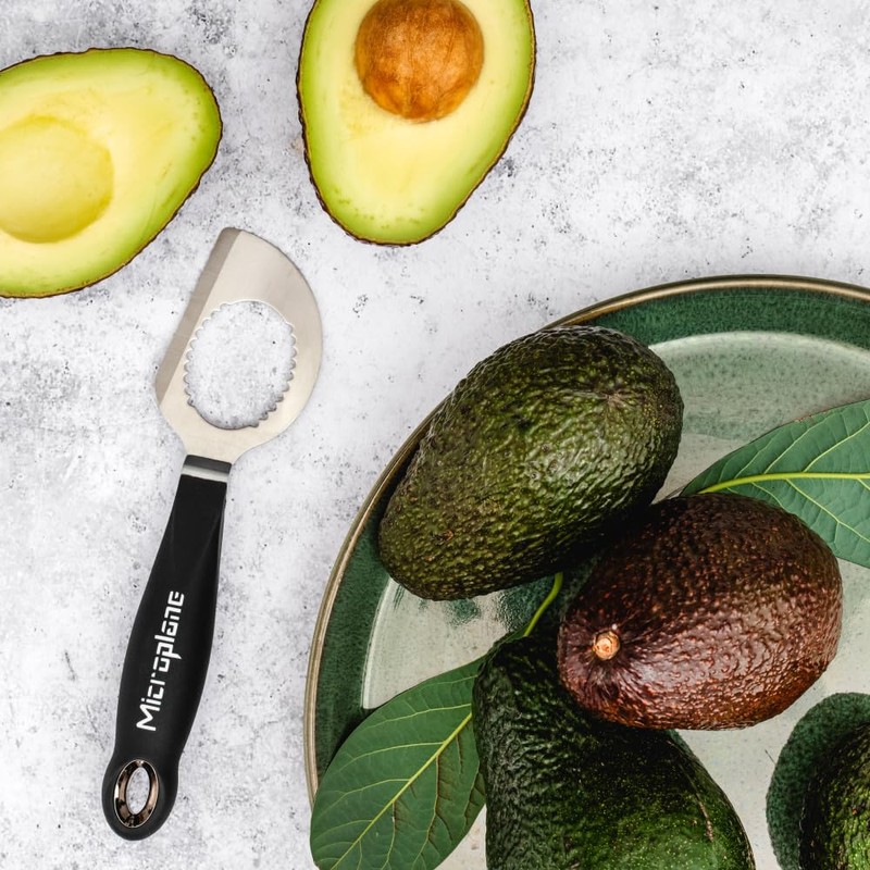 Microplane 3-in-1 Professional Avocado Slicer, Kitchen Cutter for Fresh Avocado,