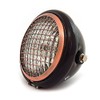 5.75" Bullet Side Mount Halogen Motorcycle Headlight w/Grill - Gloss
